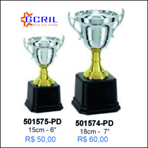 troféus metálico