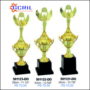troféus metálico