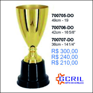 troféus metálico