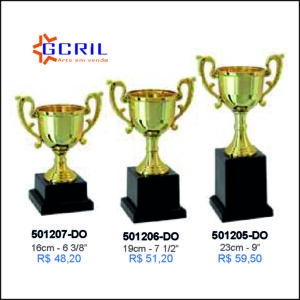 troféus metálico