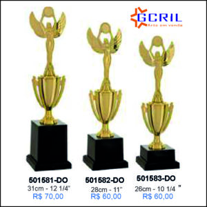 troféus metálico