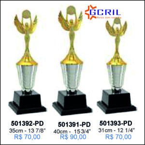 troféus em metal