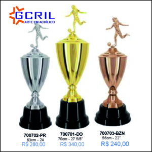 troféus metálico