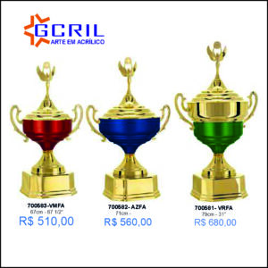 troféus metálico