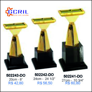 troféus em metal