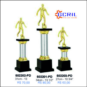 troféus em metal