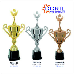 troféus metálico