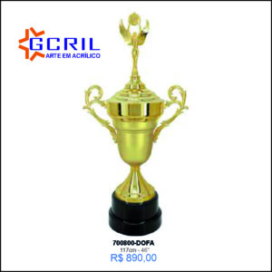 troféu metálico