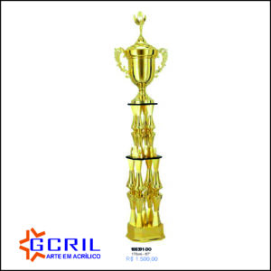 troféu metálico