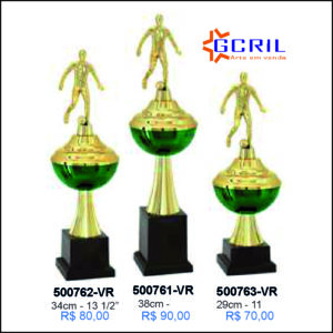 troféus em metal