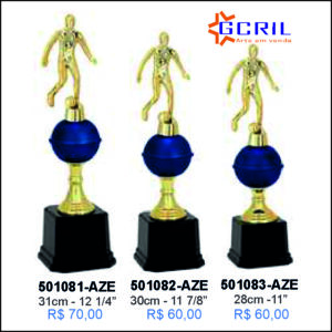 troféus em metal