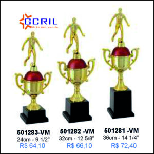 troféus em metal