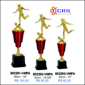 troféus em metal
