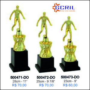 troféus em metal