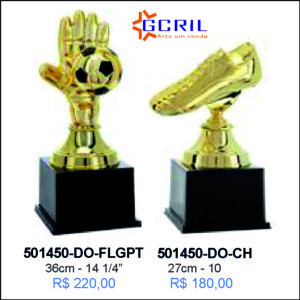 troféus em metal