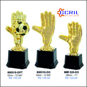 troféus em metal