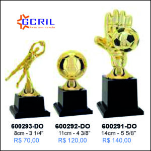 troféus em metal