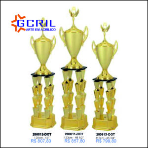 troféus metálico