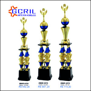 troféus metálico