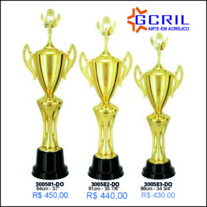 troféu de metal