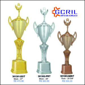 troféus metálico
