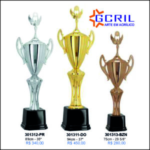 troféu de metal