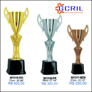 TROFEUS METÁLICO