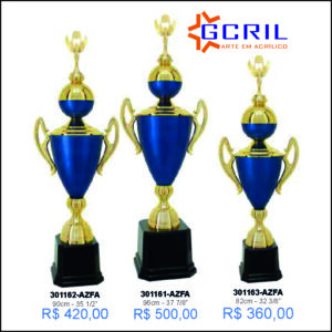 troféus metálico