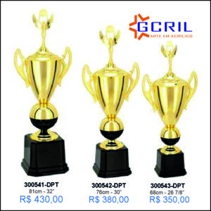 troféus metálico