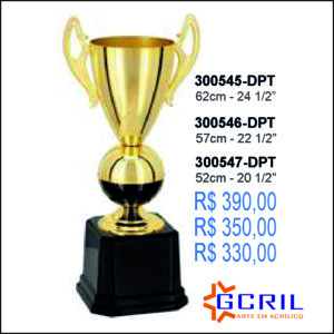 troféu de metal