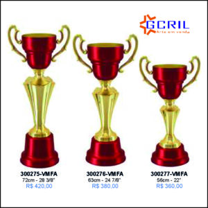 troféu metálico