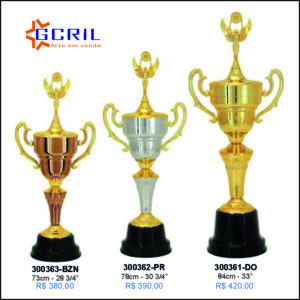 troféus metálico