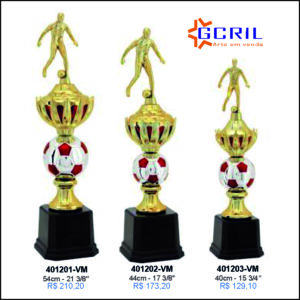 troféu metálico