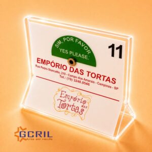 display churrascaria em acrílico