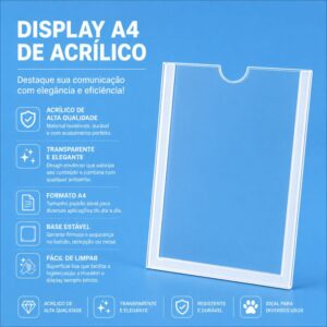 display de acrílico