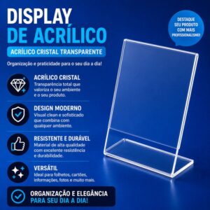 display a5 de acrílico 2mm L