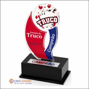 troféu truco de acrílico