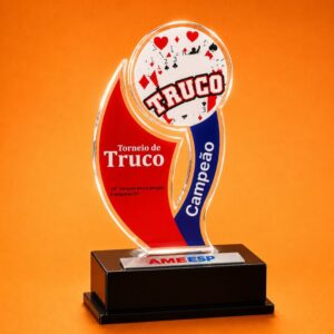 troféu truco de acrílico