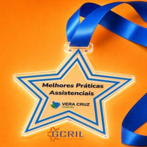 medalha em acrílico