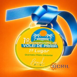 medalha em acrílico
