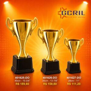 troféu metálico 106