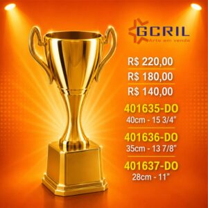 troféu metálico 108