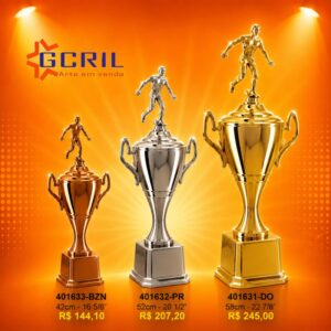 troféu metálico 109