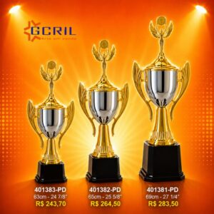 troféu metálico 115