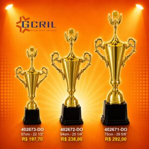 Troféu metálico 419