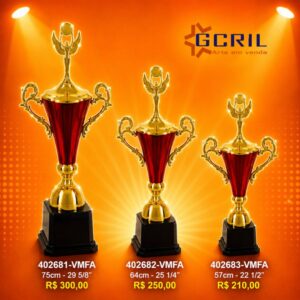 troféu metálico 120