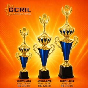 troféu metálico 122
