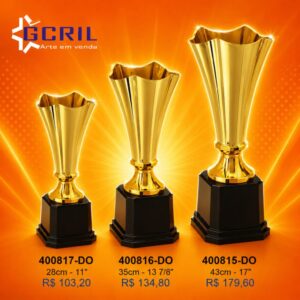 troféu metálico 124