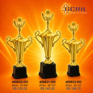 troféu metálico 125