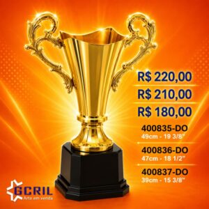 troféu metálico 126